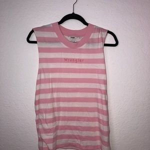 NWOT wrangler pink stripped shirt!